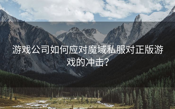 游戏公司如何应对魔域私服对正版游戏的冲击？